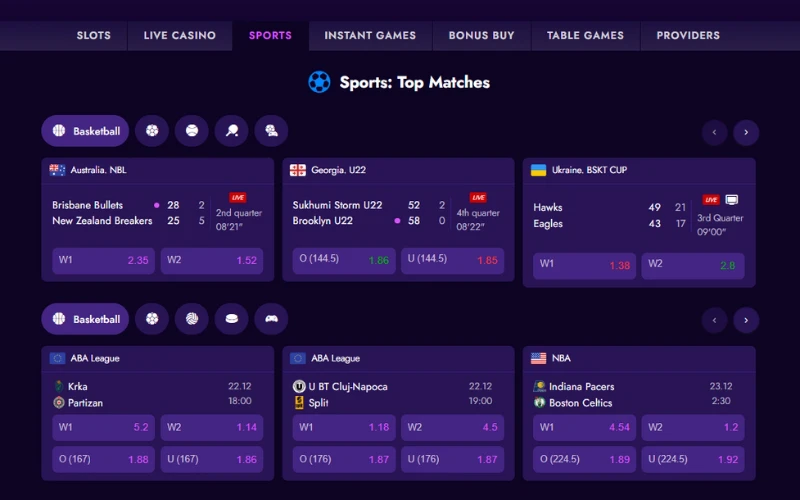 Irwin Casino sports betting markets &ndash; pre-match and live wagering options